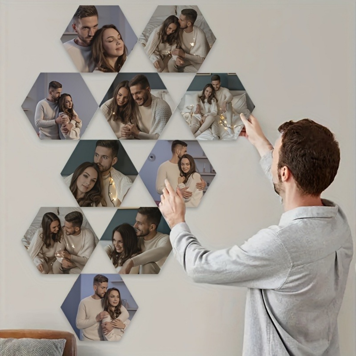 Wedding Party Supply - Custom Wall Decor — Modern Hexagonal