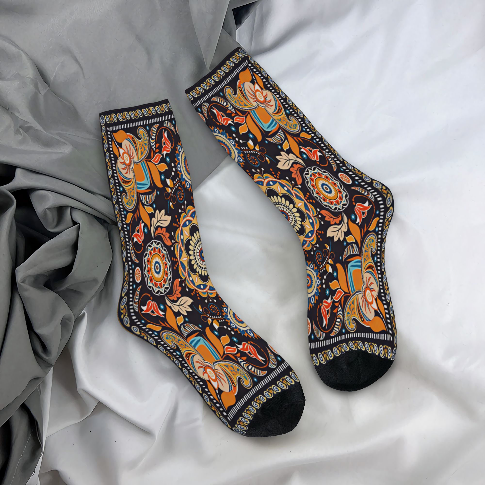 Navy Orange Folk Floral Mandal - Good Floral & Wedding Decor Supply Photos review and price