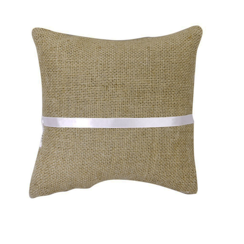 20x20cm Jute Wedding Ring Pill - Ring Bearer Pillow review and price