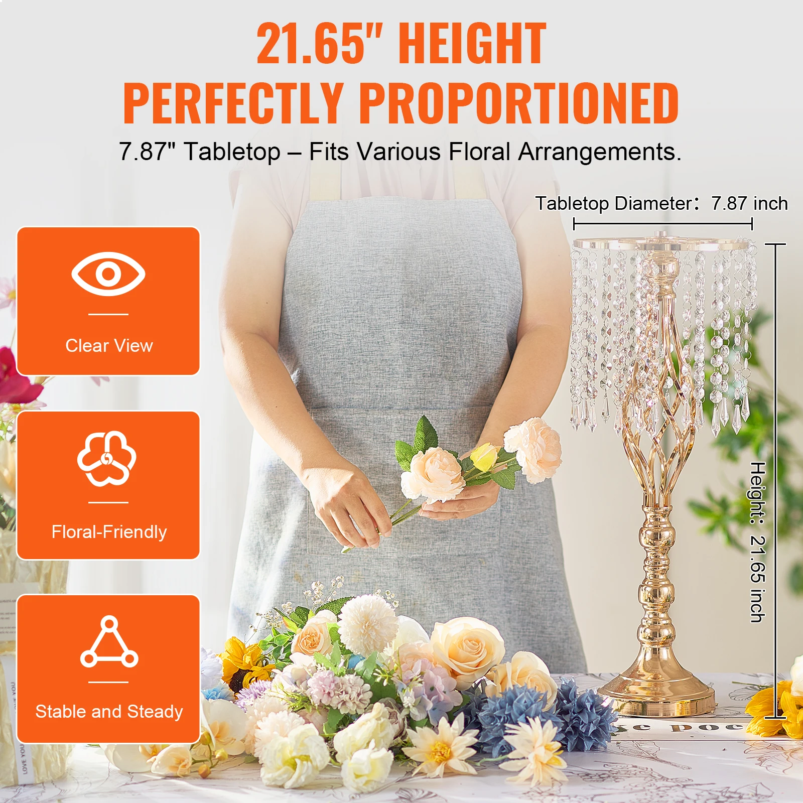 VEVOR Tall Crystal Wedding Flo - Centerpiece Vase Tall review and price