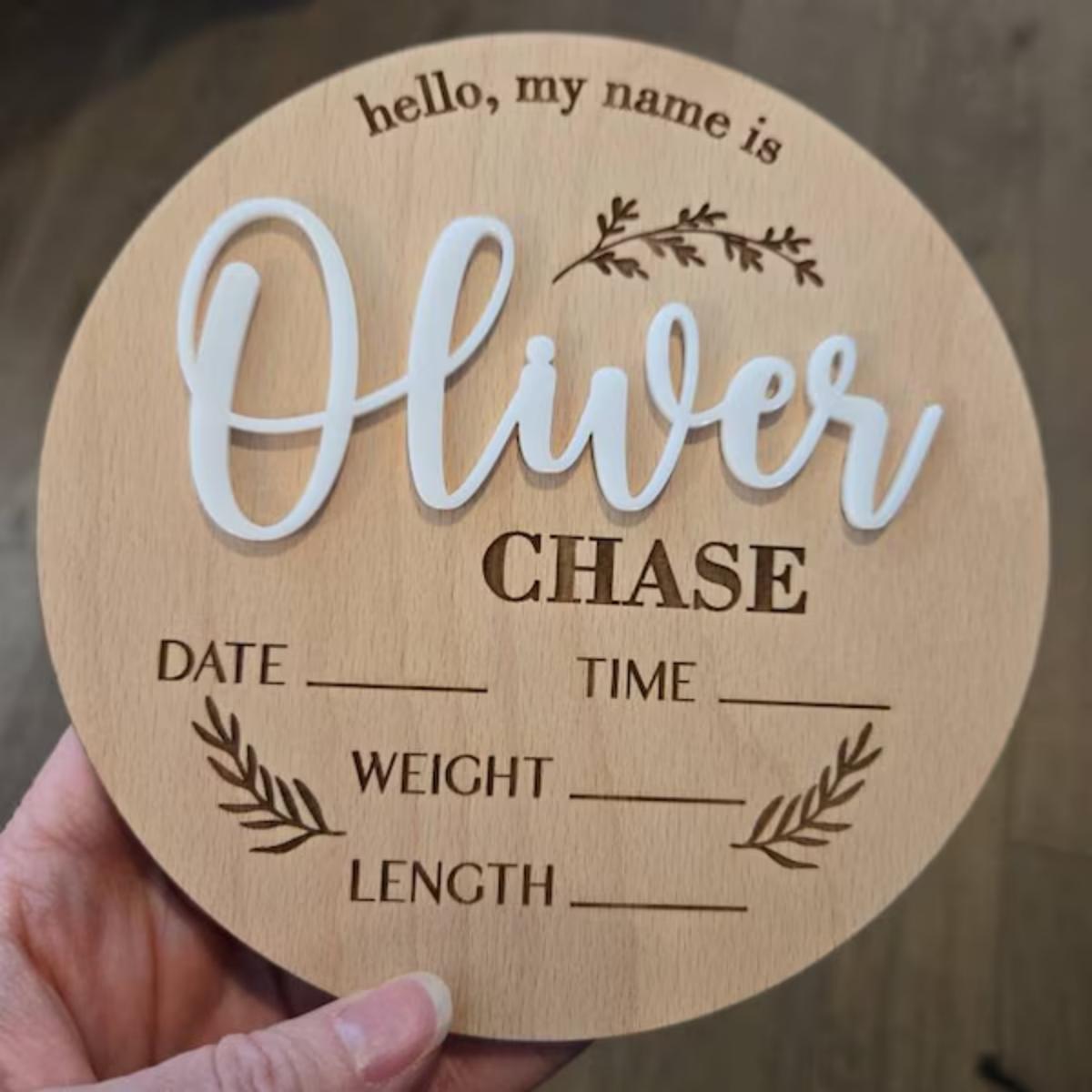 1Pc Custom Baby Announcement S - Wedding Party Supply review and price