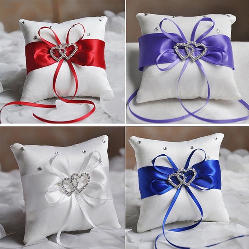 1Pcs 10*10cm Sparkling Rhinest - Ring Bearer Pillow review and price