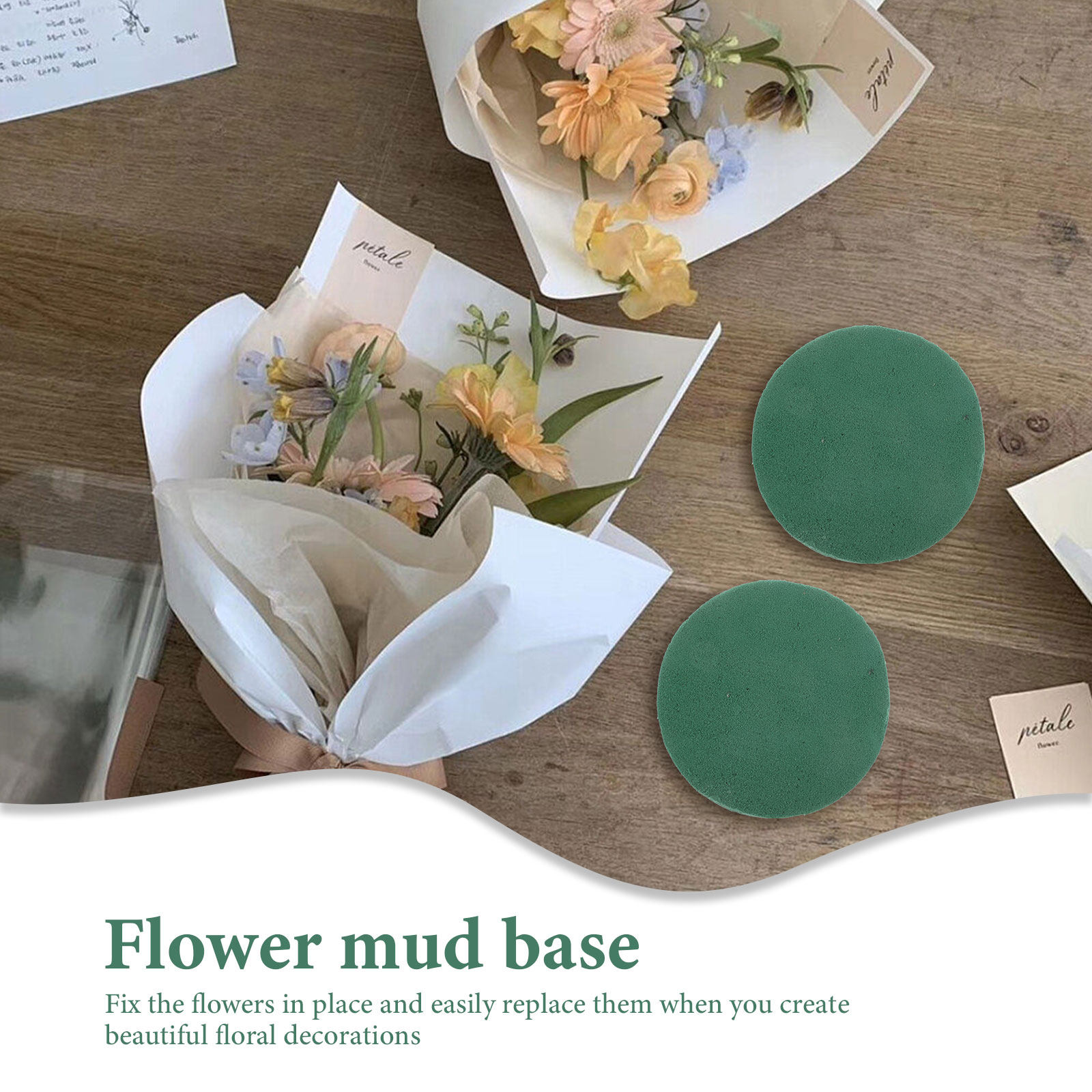 8Pcs Floral Mud Round Flower B - Wedding Floral Supply review and price