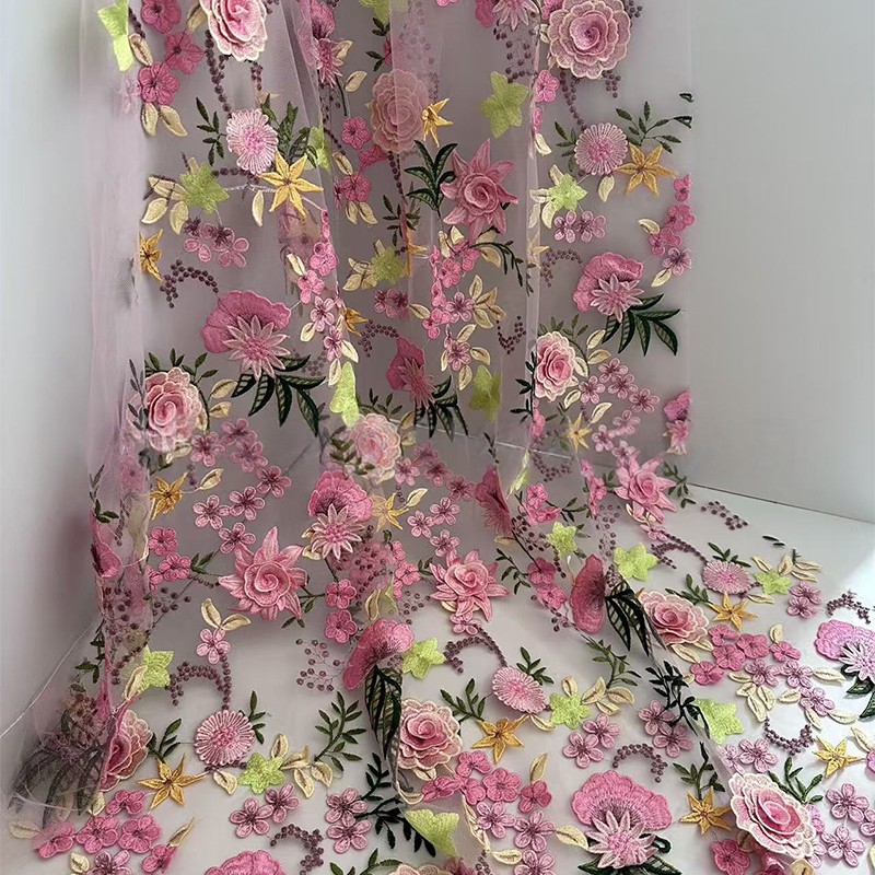 90x130cm 3D Floral Embroidered - Wedding Floral Supply review and price