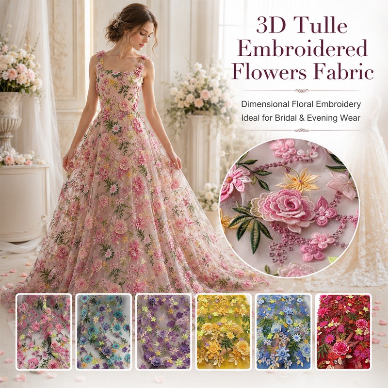 90x130cm 3D Floral Embroidered - Wedding Floral Supply review and price