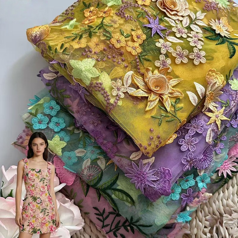 90x130cm 3D Floral Embroidered - Wedding Floral Supply review and price