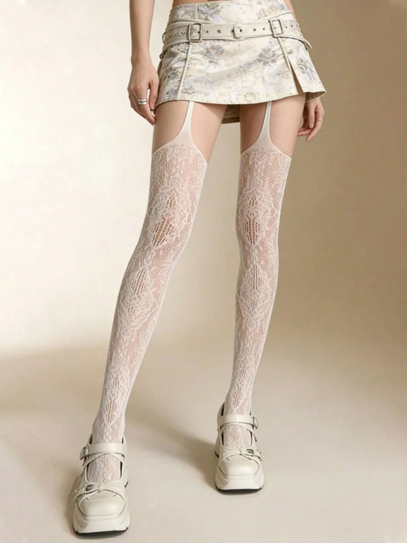 3 Pairs Floral Strappy Fishnet - Good Floral & Wedding Decor Supply Photos review and price